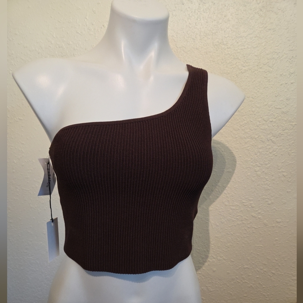 New W/tags‎ Babaton 1 Shoulder Brown Lg Sweater